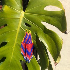 Beaded Fringe Earrings